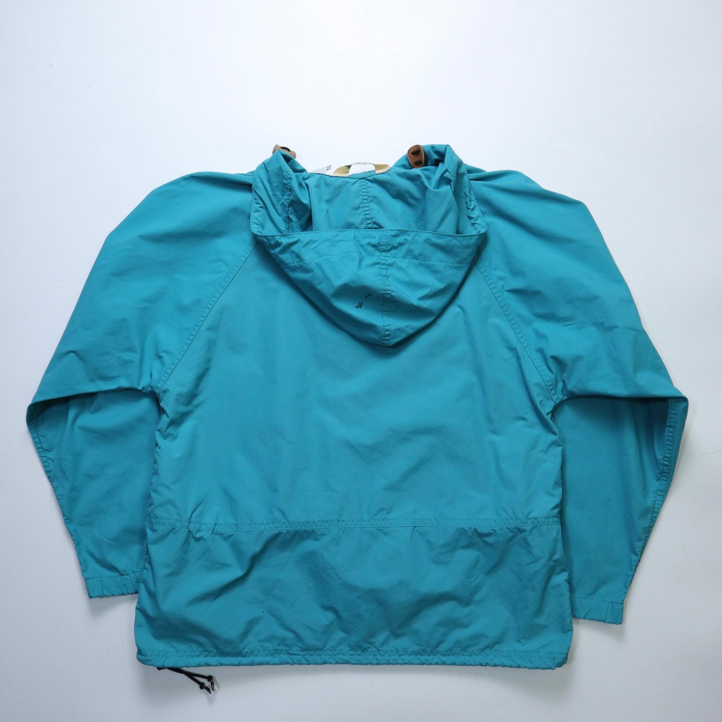 80s LLBean USA made aqua nylon pullover windproof blouse