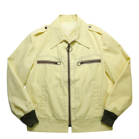 70s Goose Yellow Windproof Jacket Talon Circle Zipper
