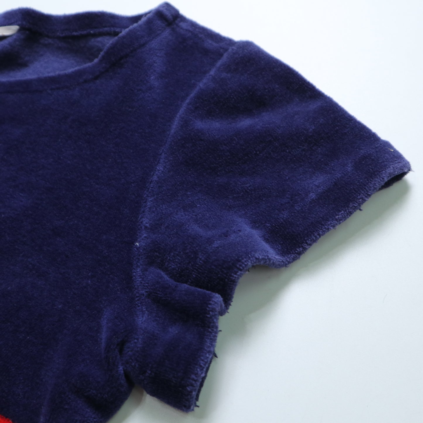 1970s JCPENNEY blue and red terry cloth top