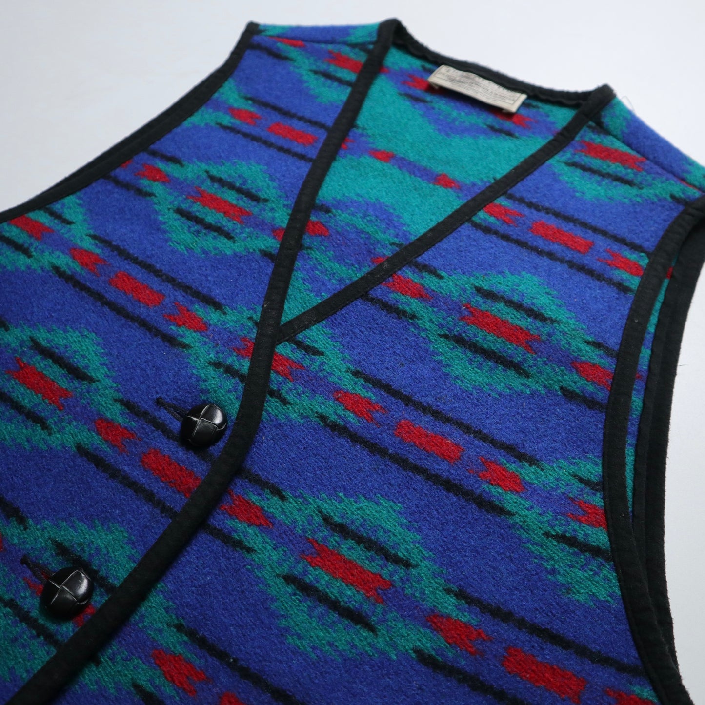 50s 60s Pendleton American made ethnic totem wool vest