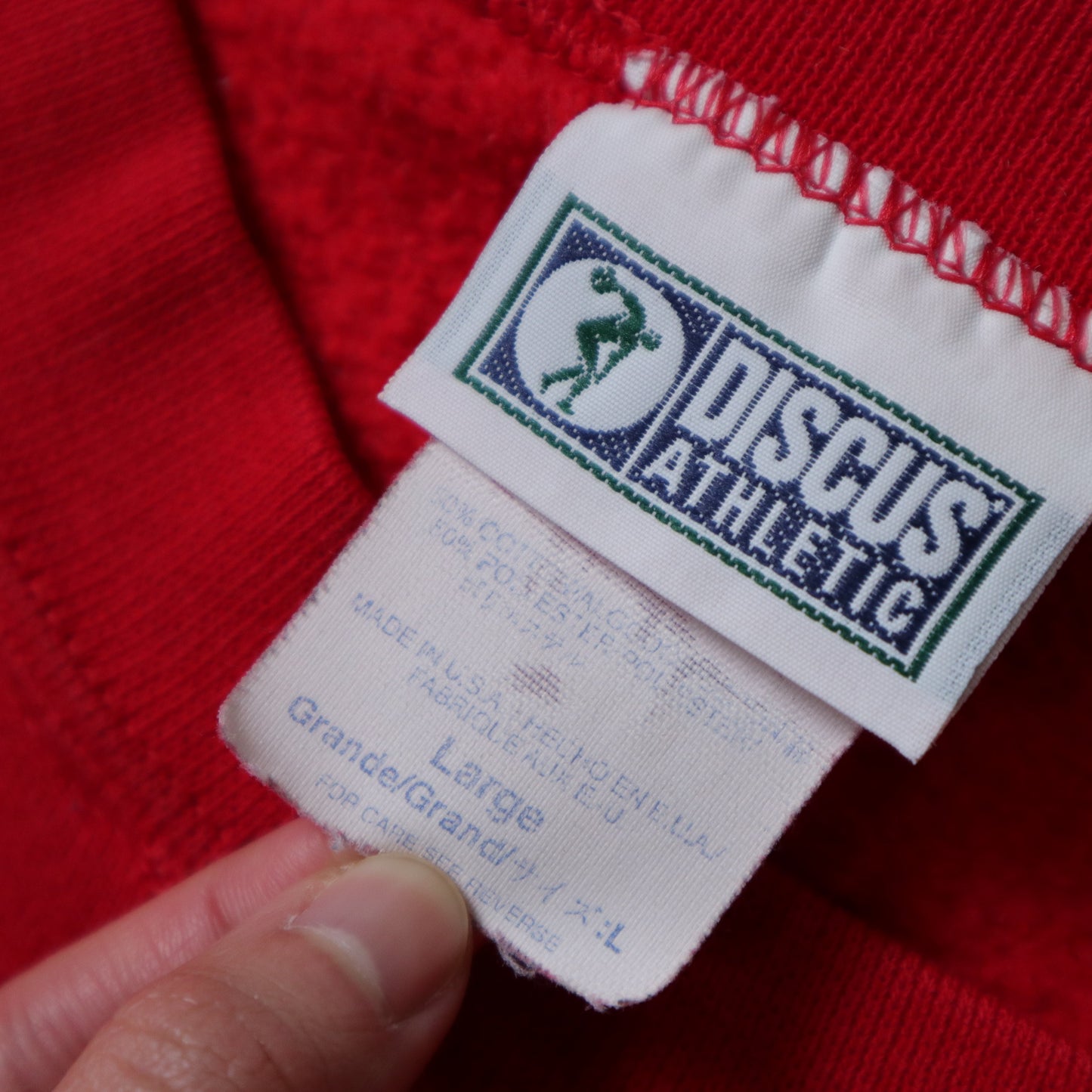 80/90s st.cornelius school red college tee vintage sweatshirt made in the United States