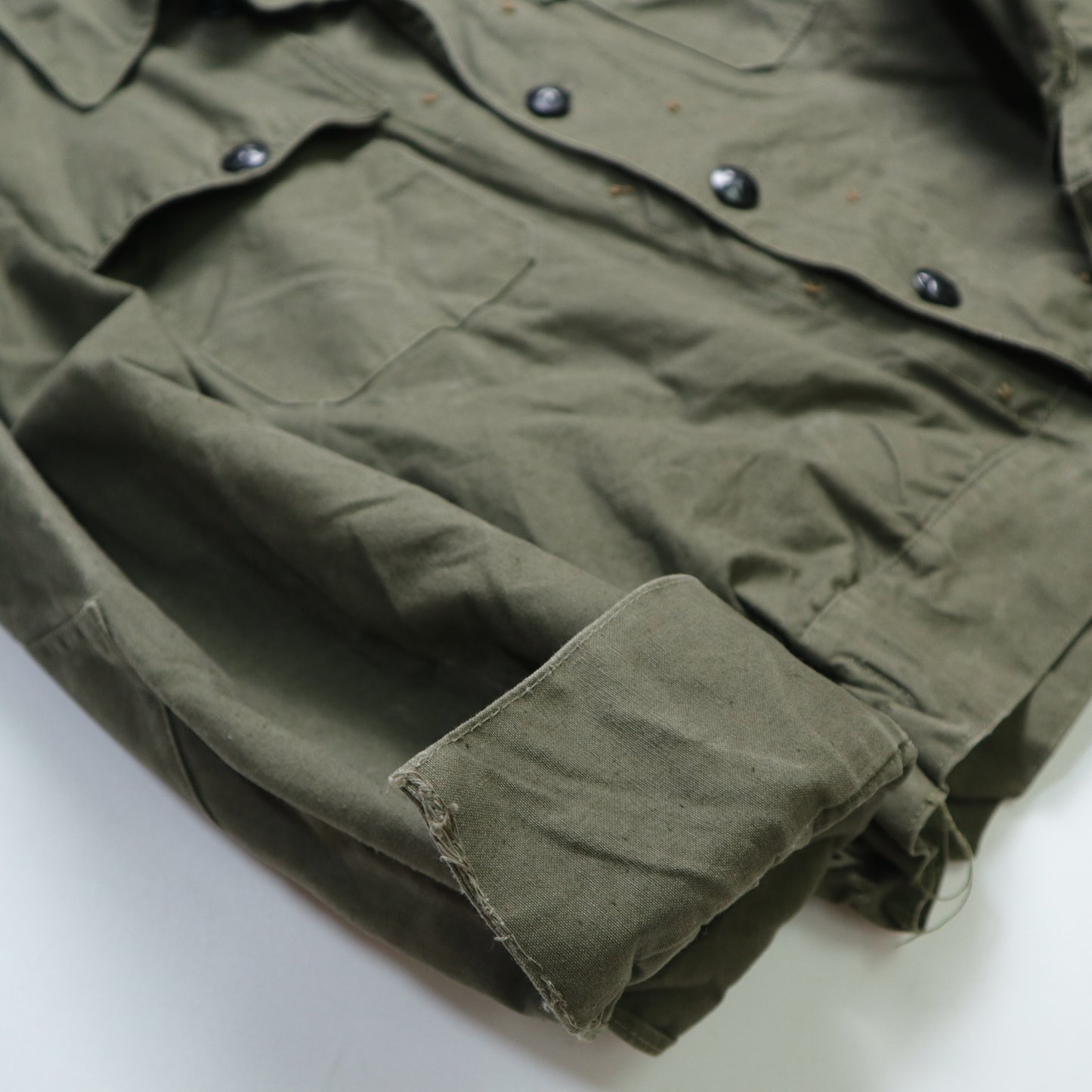 1980s Bulgarian olive green military canvas jacket