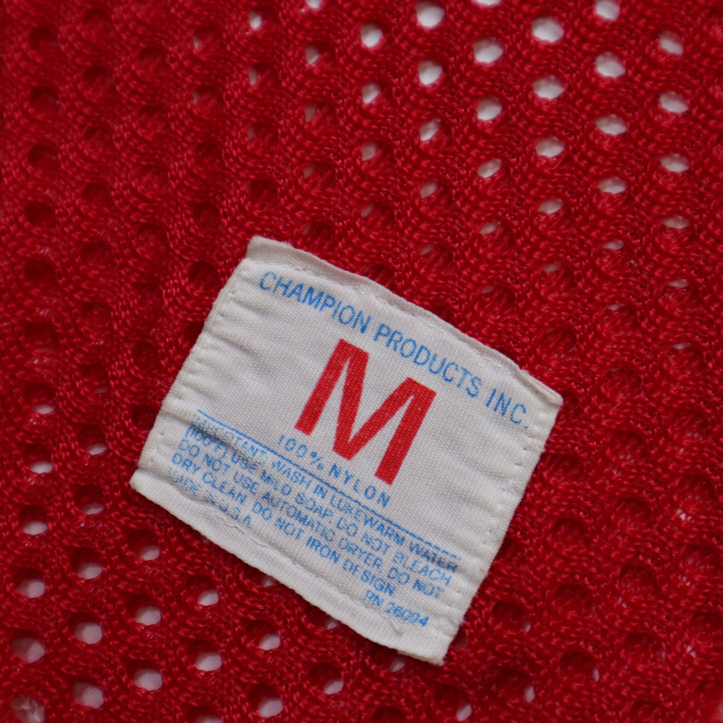 70-80s Champion 美國製 Maryland 紅色美式足球網洞衣