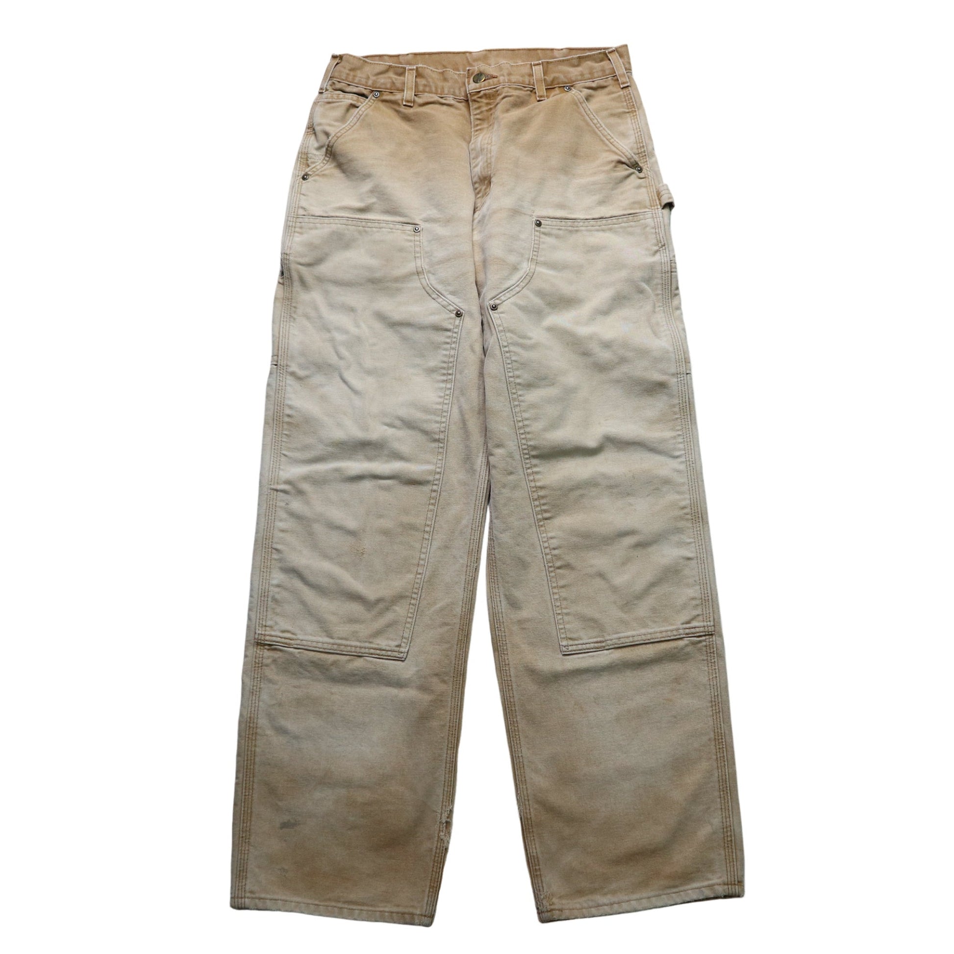 (30W)Carhartt 美國製 卡其色工作褲 Double Knee pants - 富士鳥古著