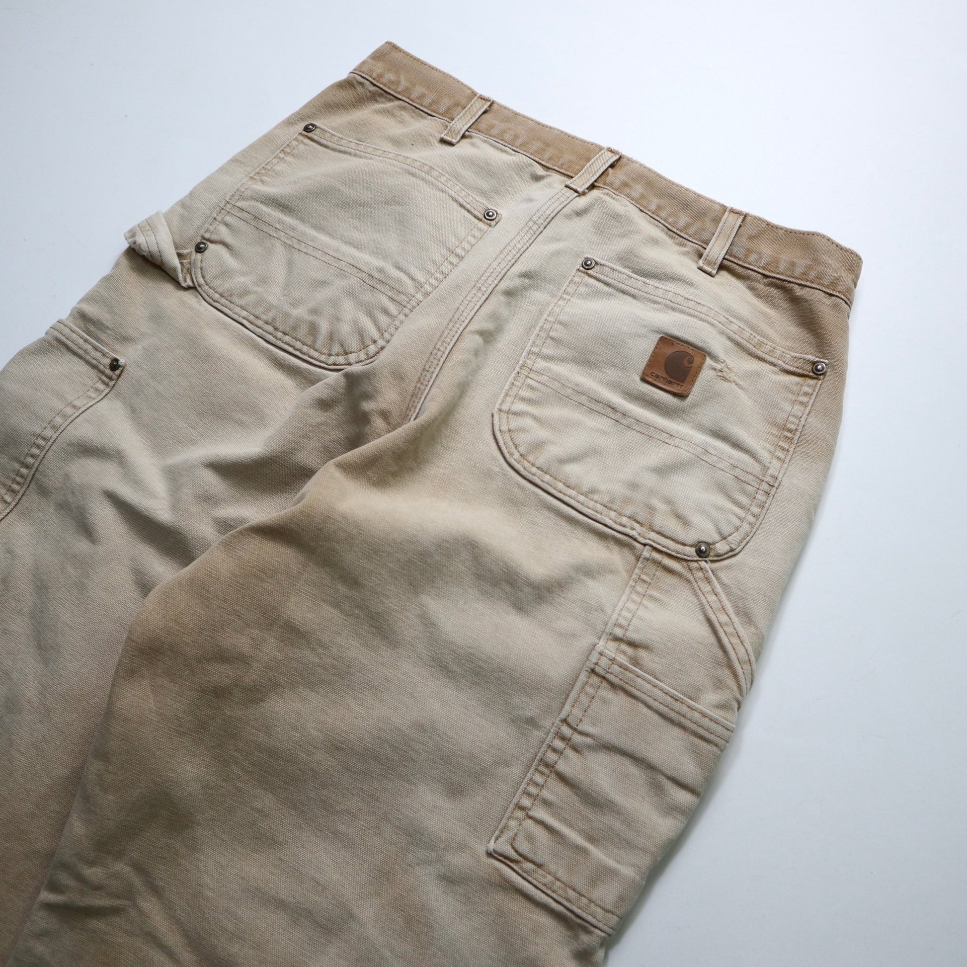 (30W)Carhartt 美國製 卡其色工作褲 Double Knee pants - 富士鳥古著