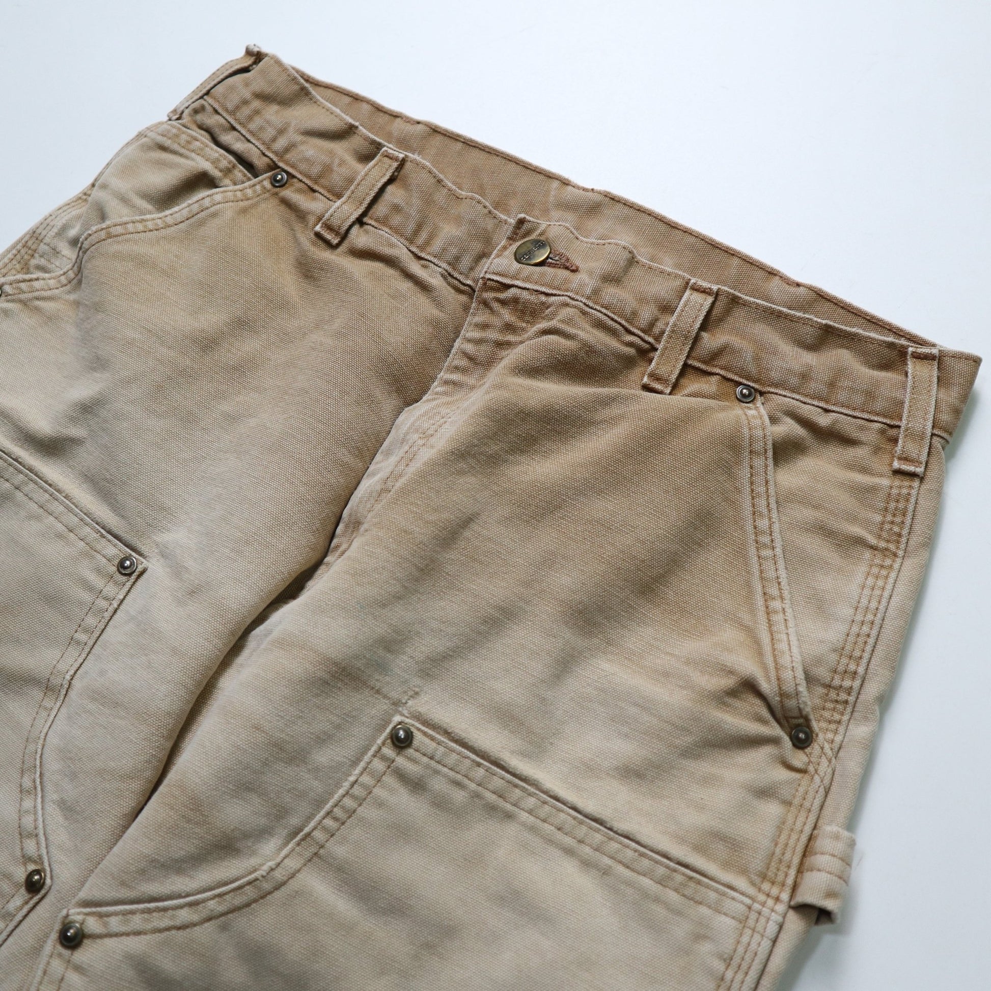 (30W)Carhartt 美國製 卡其色工作褲 Double Knee pants - 富士鳥古著