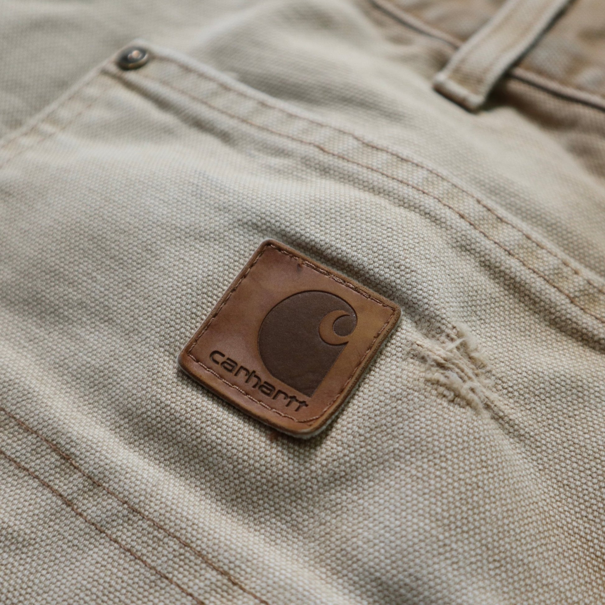 (30W)Carhartt 美國製 卡其色工作褲 Double Knee pants - 富士鳥古著