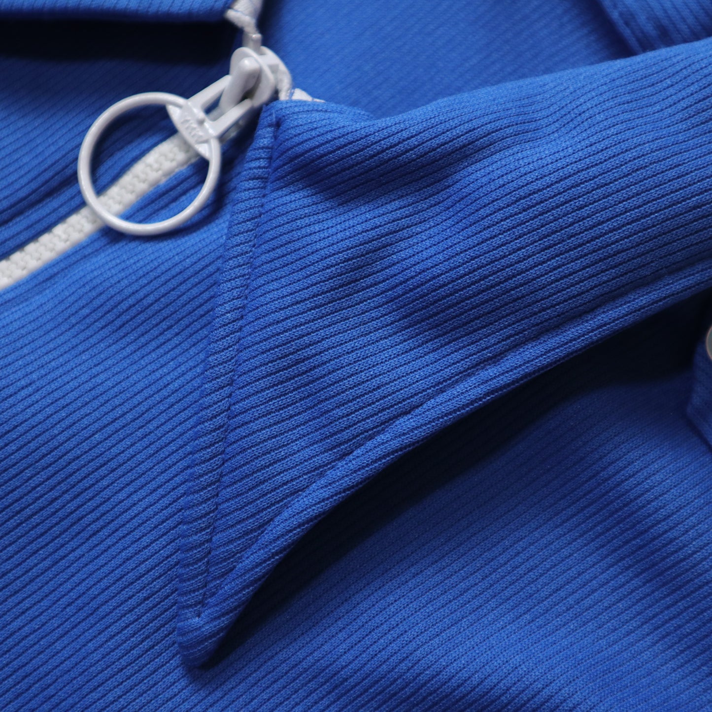 1970年代 アメリカ製 ヒルトン ロイヤルブルー ジップアップ ボウリングシャツ
