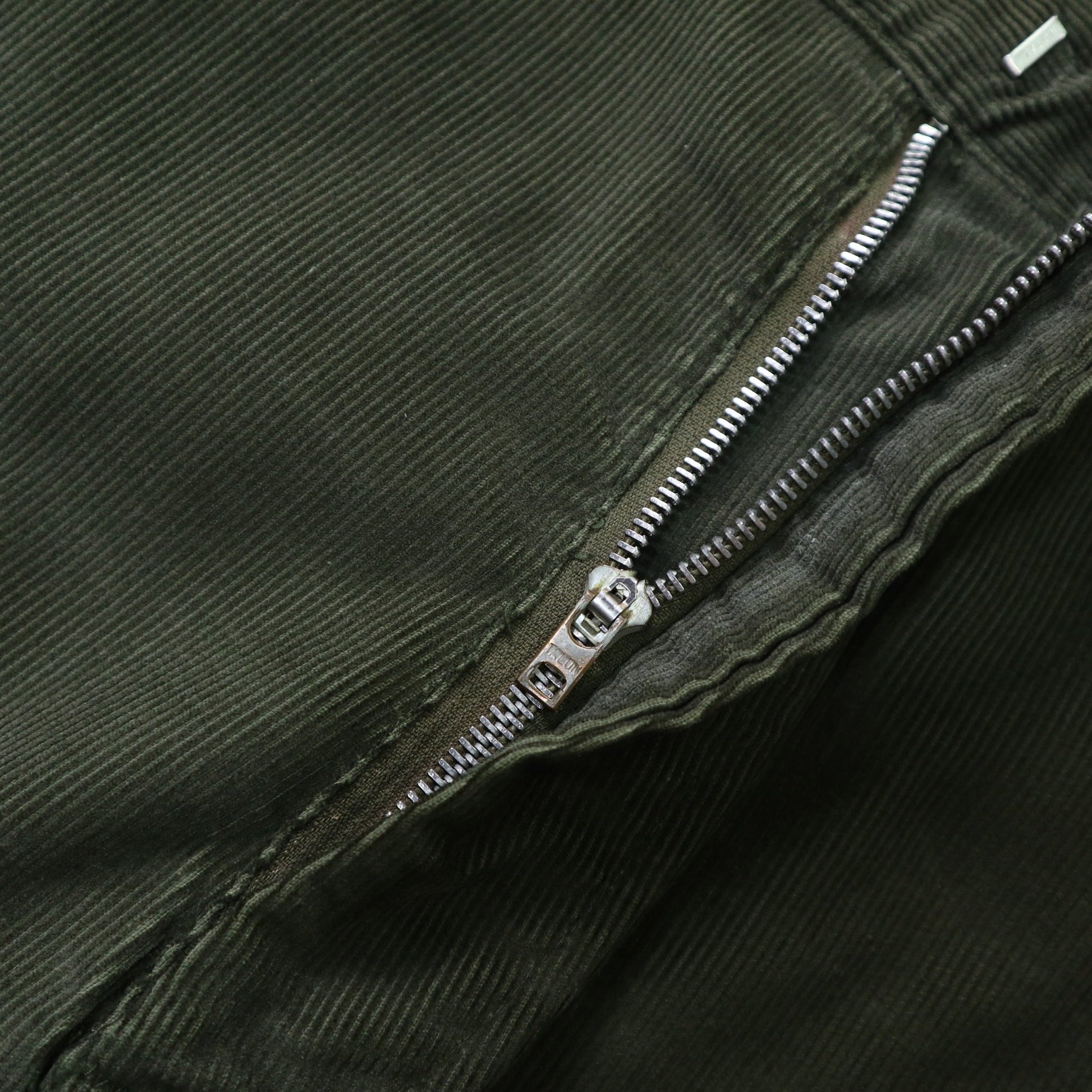 (32W) 70s Sears 美國製 墨綠色燈芯絨工作褲 Talon拉鍊 - 富士鳥古著