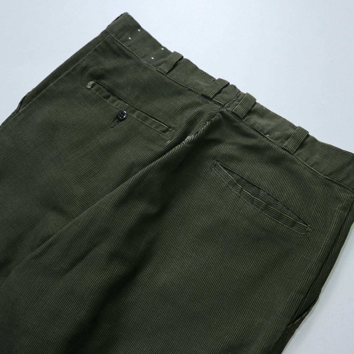 (32W) 70s Sears 美國製 墨綠色燈芯絨工作褲 Talon拉鍊 - 富士鳥古著