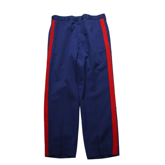 （32W) 80s US Marine Corps 藍色羊毛禮褲 Gabardine wool - 富士鳥古著