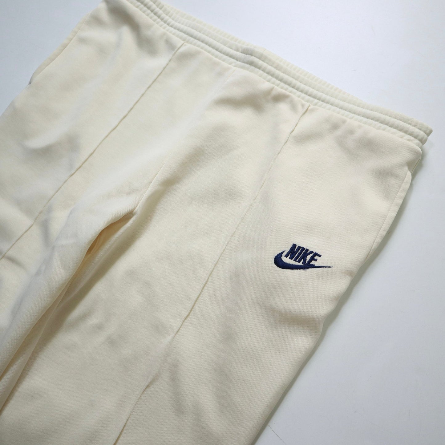 （33 - 38W) 70 - 80s NIKE 奶油白運動長褲 - 富士鳥古著