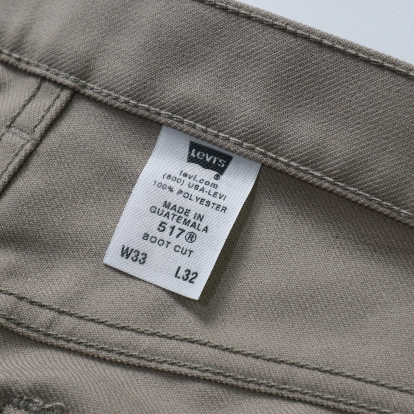 (33W) Levi’s 517 卡其色靴型褲 - 富士鳥古著