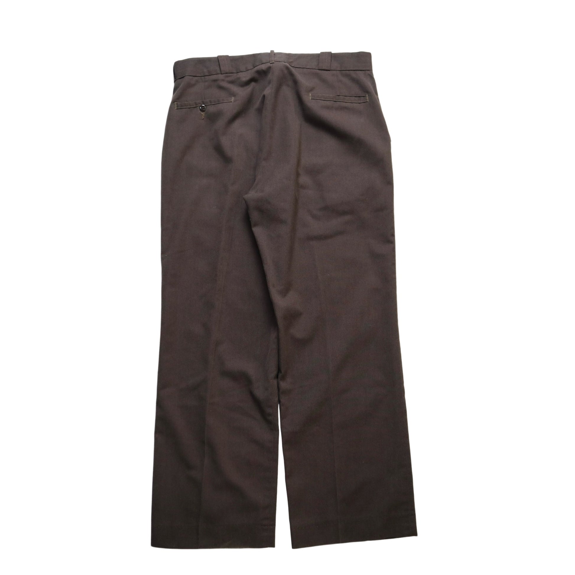 (34W) 70s Oshkosh B’Gosh 美國製 咖啡色工作褲 Talon拉鍊 - 富士鳥古著