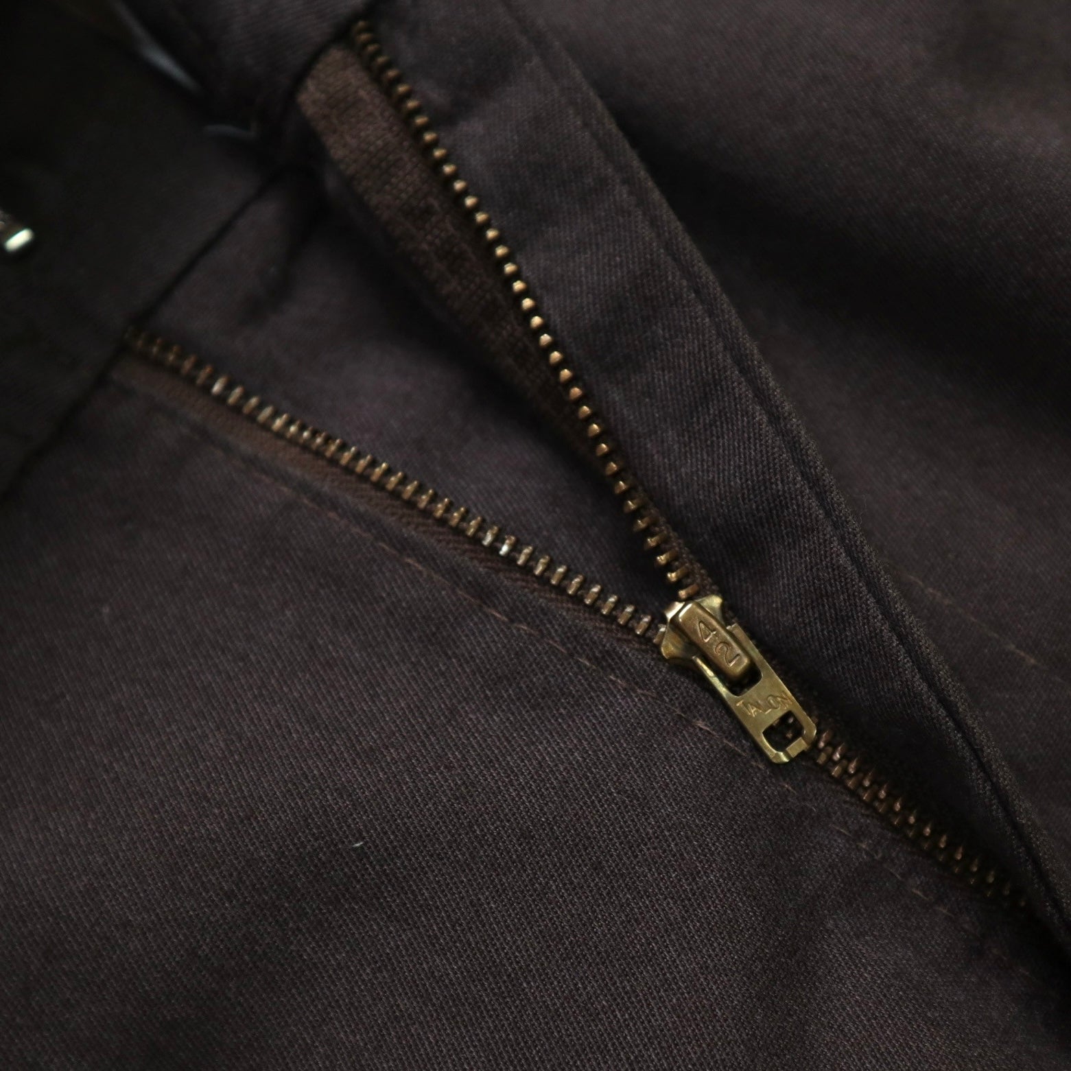 (34W) 70s Oshkosh B’Gosh 美國製 咖啡色工作褲 Talon拉鍊 - 富士鳥古著