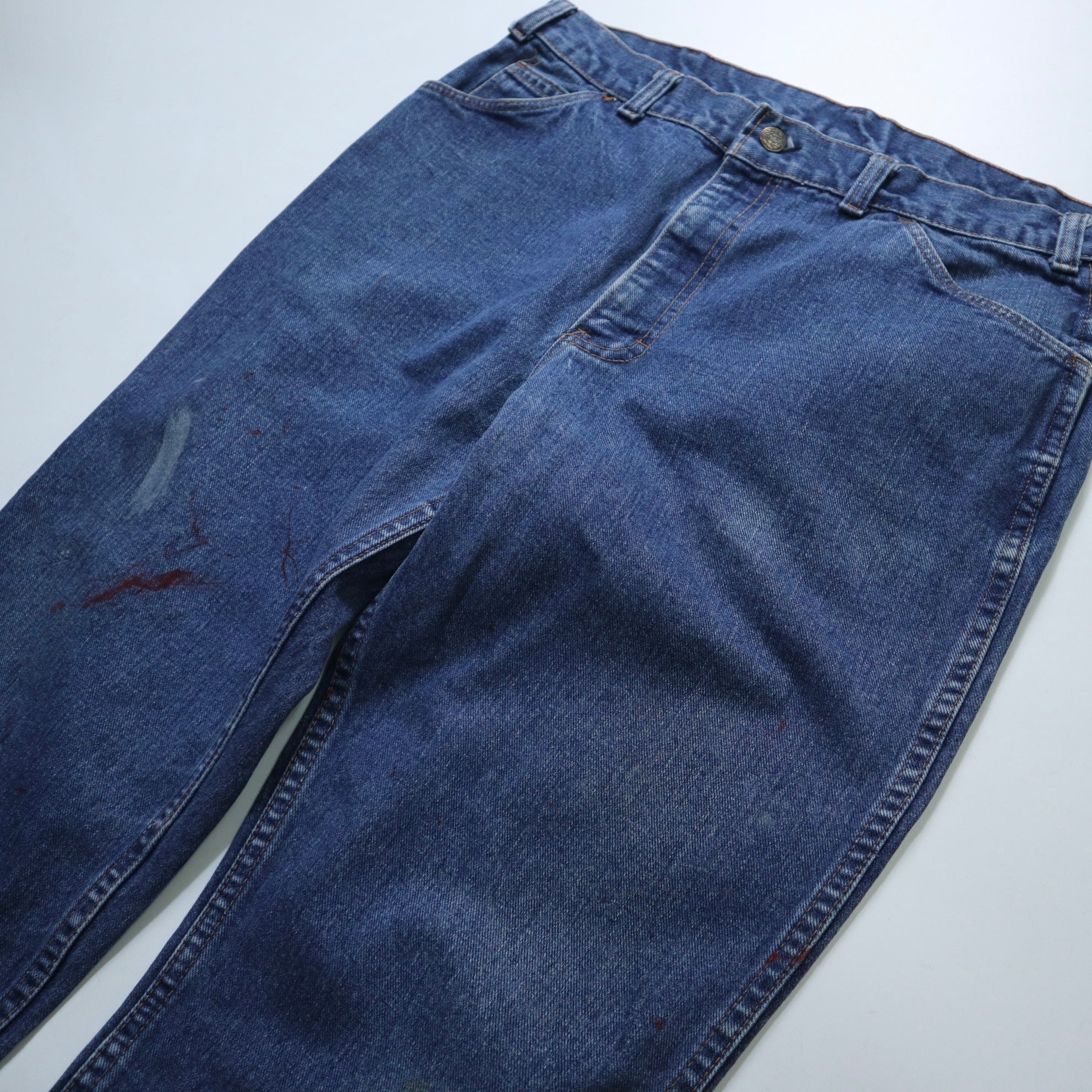 34W 70s American made Saddle King straight leg jeans with Talon zipper Fujibird Vintage