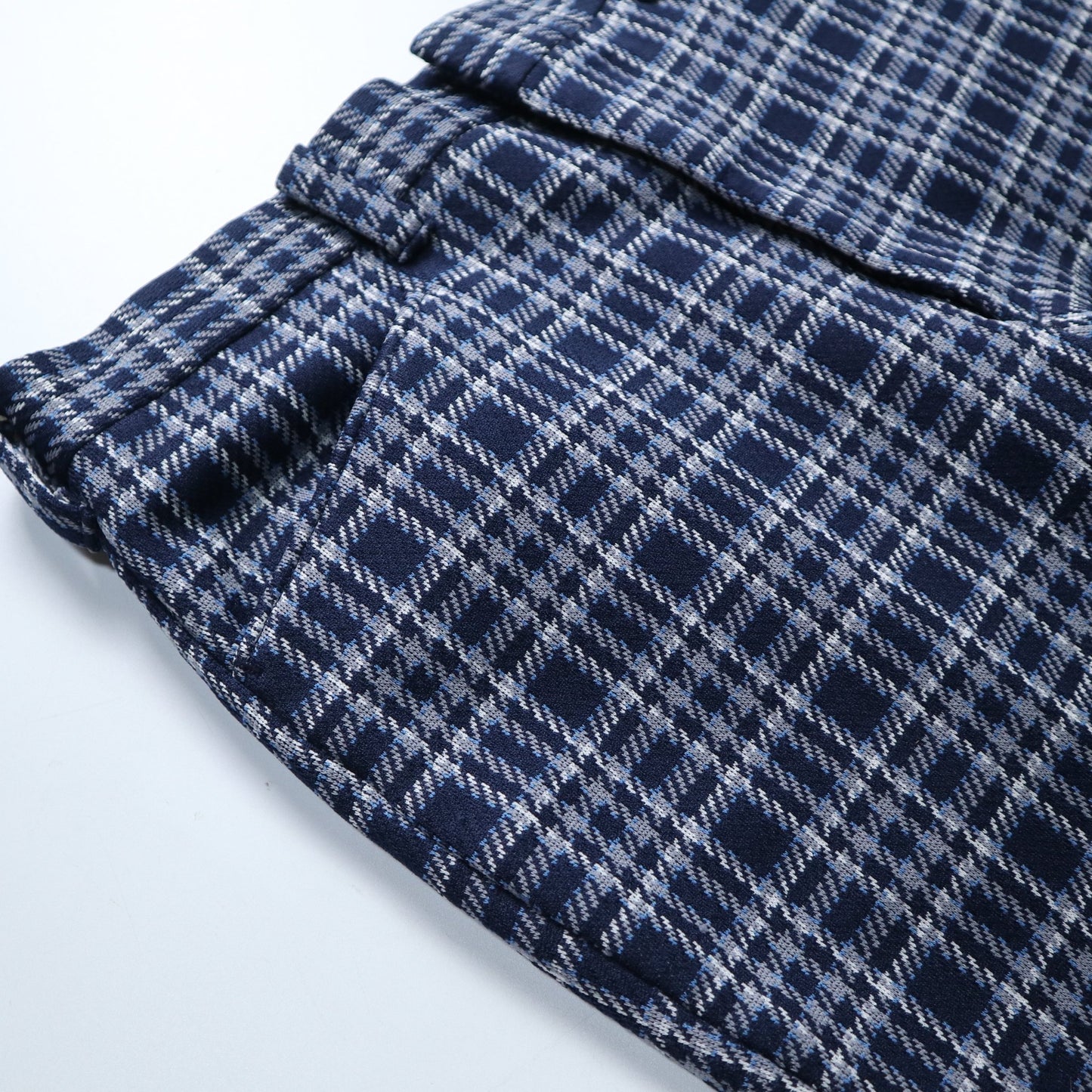 （34W) 70s Sears KINGS ROAD Doubel Knit 格紋靴型褲 - 富士鳥古著