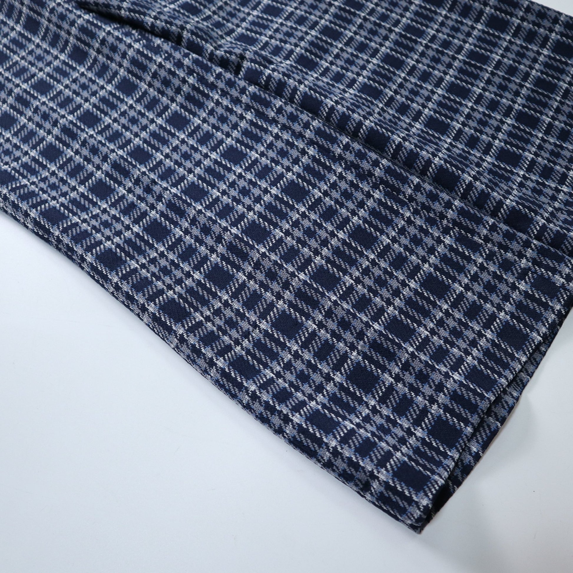 （34W) 70s Sears KINGS ROAD Doubel Knit 格紋靴型褲 - 富士鳥古著