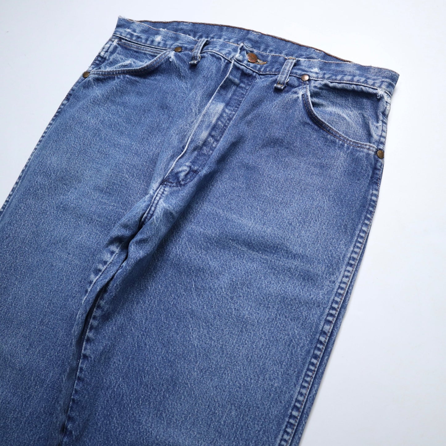 （34W) 70s Wrangler 13MWZ 藍哥直筒牛仔褲 - 富士鳥古著