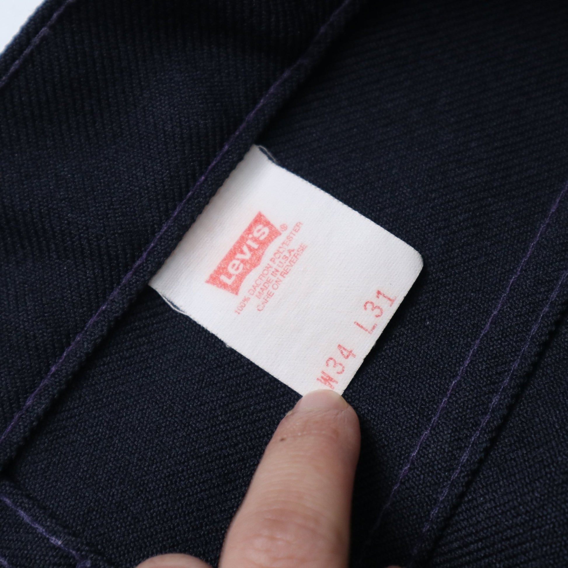 （34W) 90s Levi’s 517 美國製 藍黑色靴型褲 - 富士鳥古著