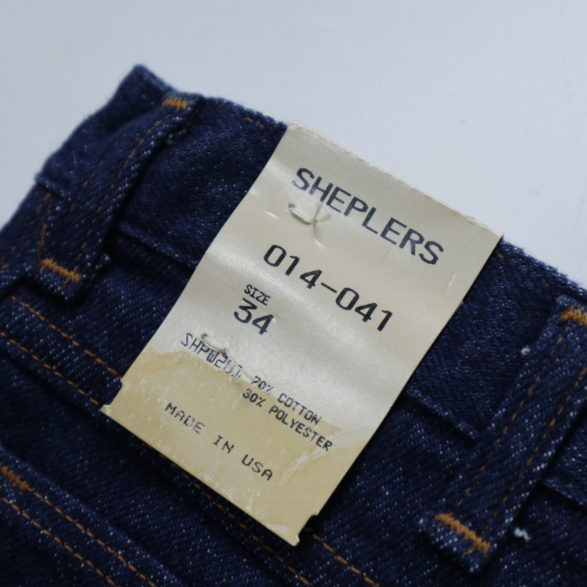 （34W) 90s 美國製 SHEPLERS *庫存新品*原色丹寧靴型褲 - 富士鳥古著
