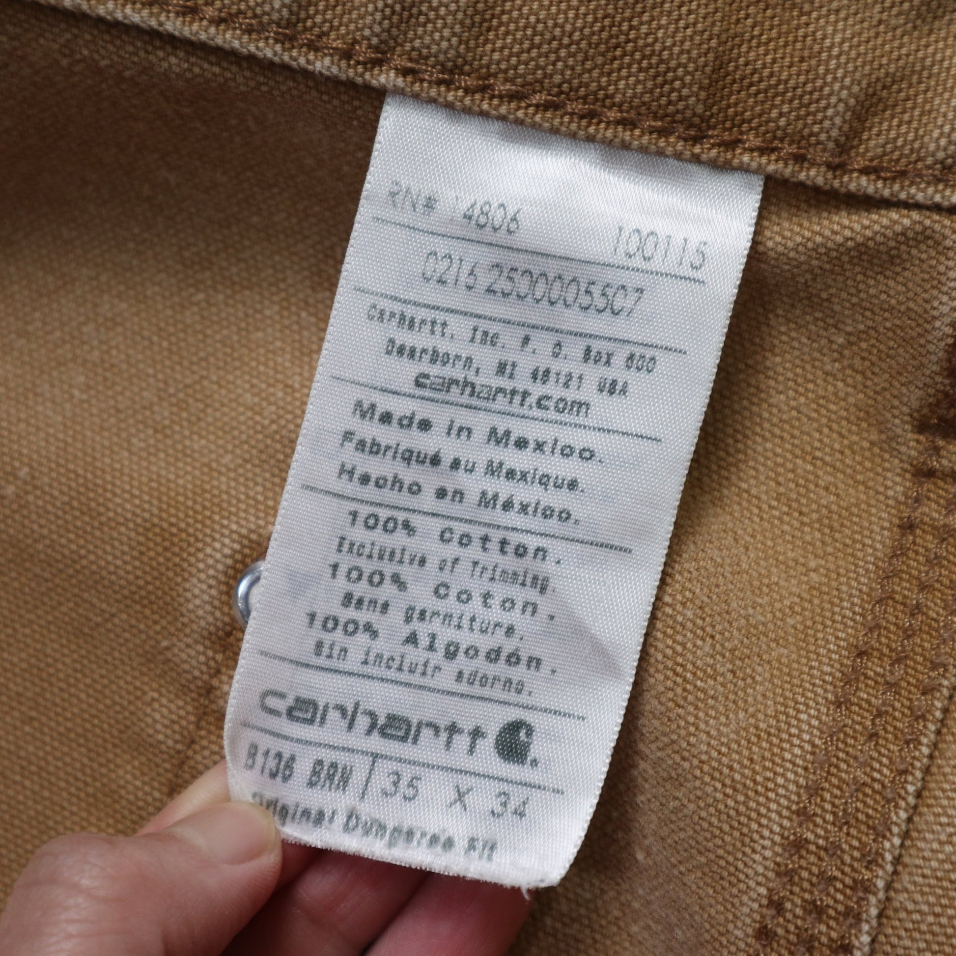 (34W) Carhartt Double knee 淺卡其色工作褲 - 富士鳥古著