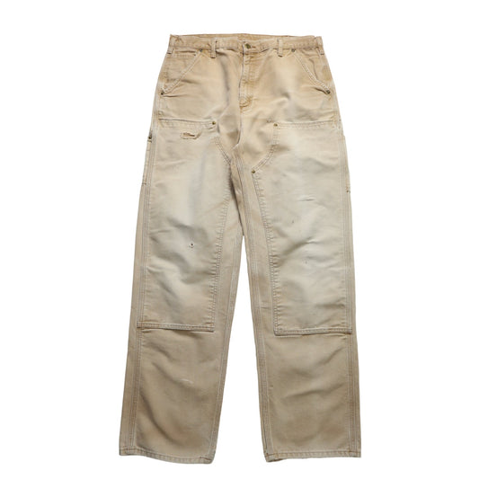 (34W) Carhartt Double knee 淺卡其色工作褲 - 富士鳥古著