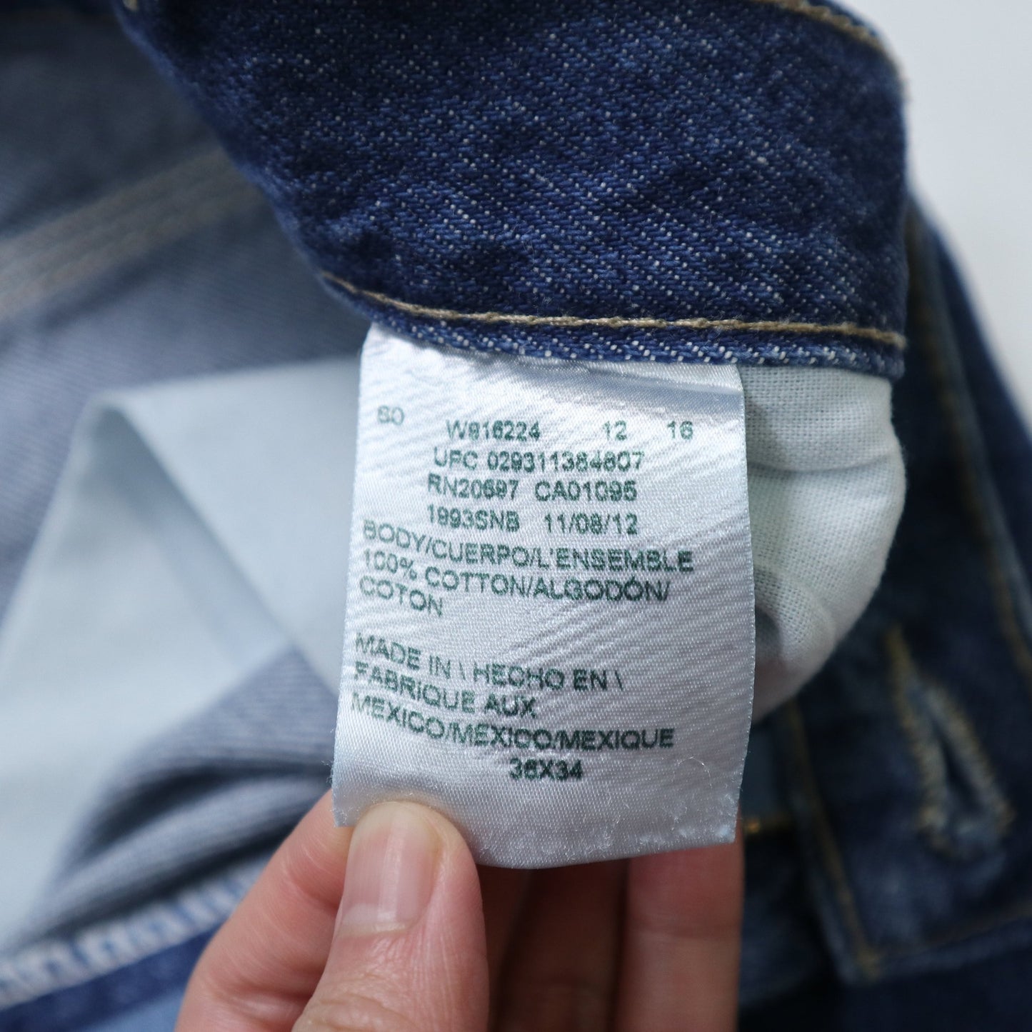 （37W) Dickies 墨西哥製 丹寧工作褲 - 富士鳥古著