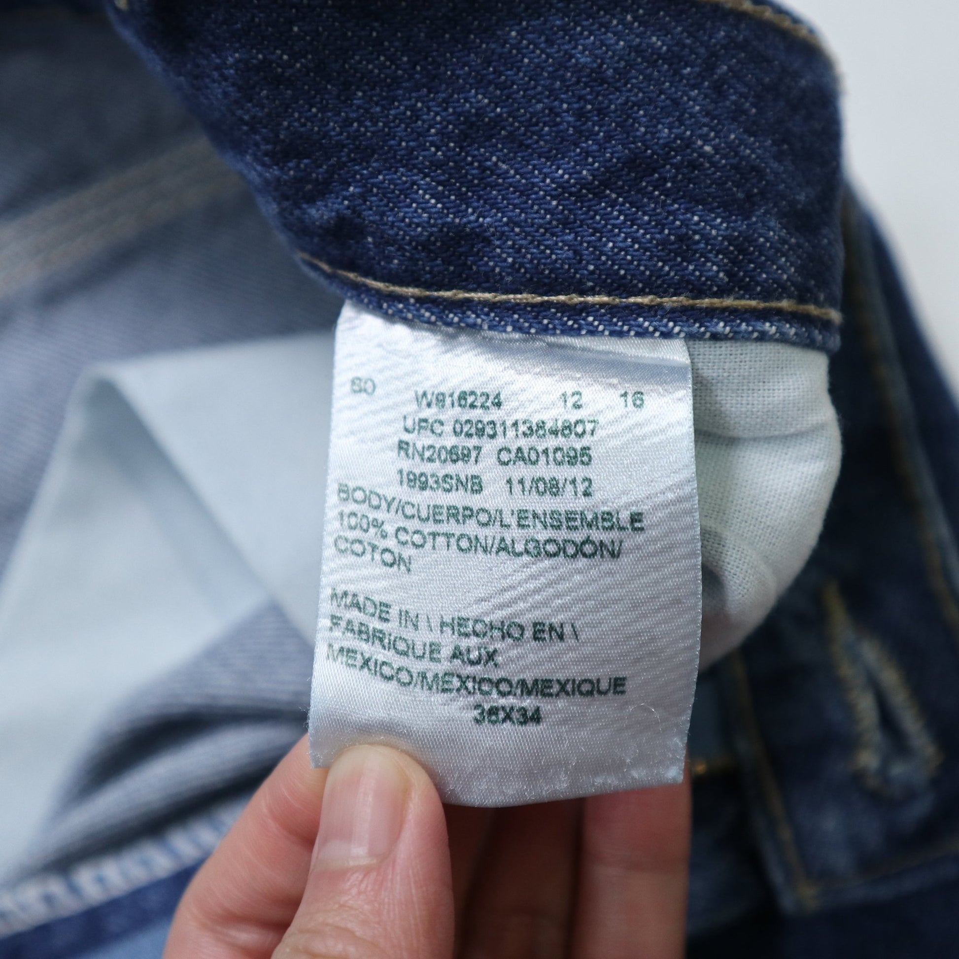 （37W) Dickies 墨西哥製 丹寧工作褲 - 富士鳥古著