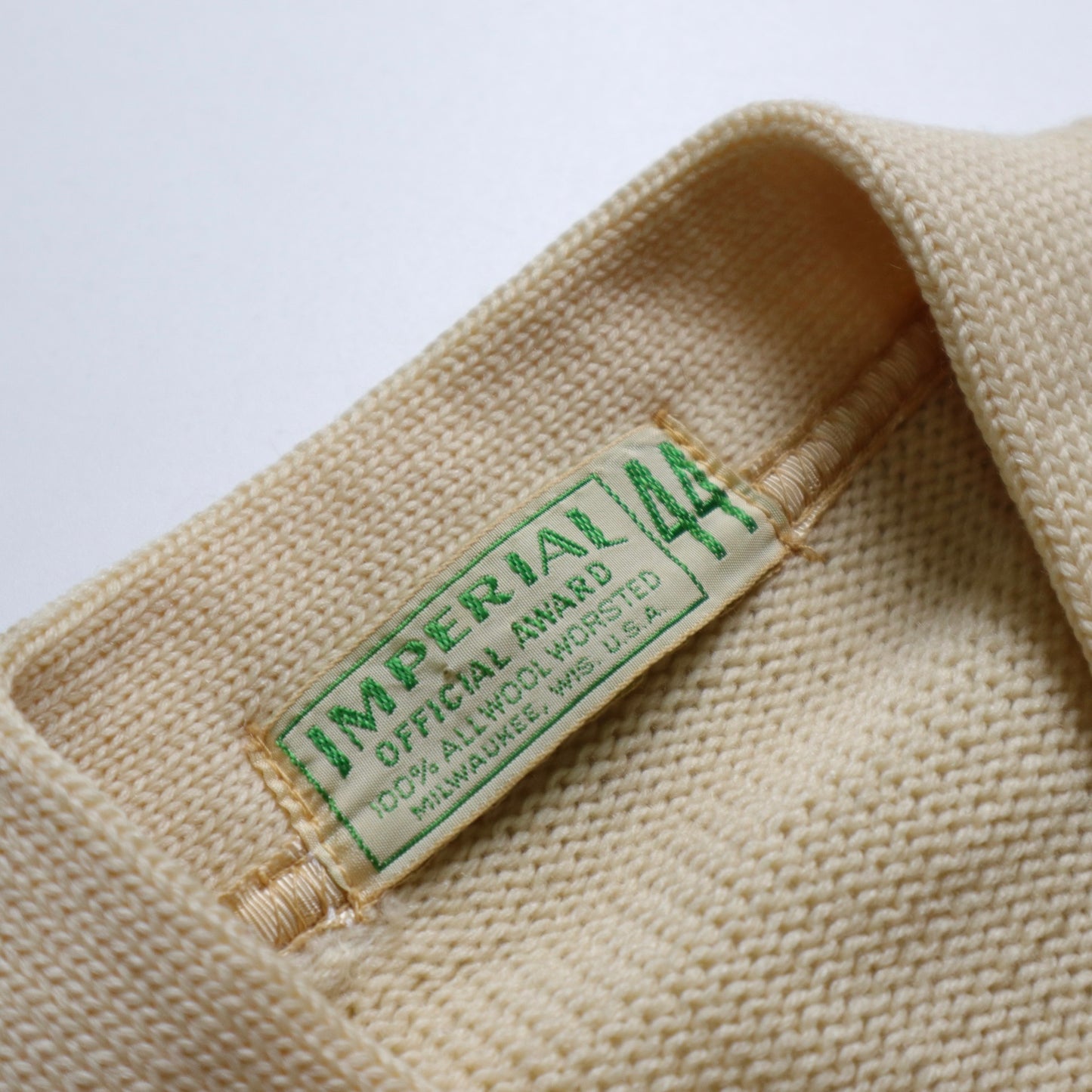 1950s IMPERIAL The Humane Society of the United States wool campus knitted jacket made in the United States