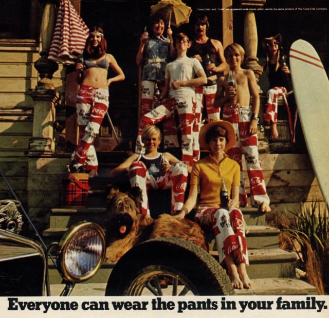 1970s 美國製 可口可樂沙灘喇叭褲