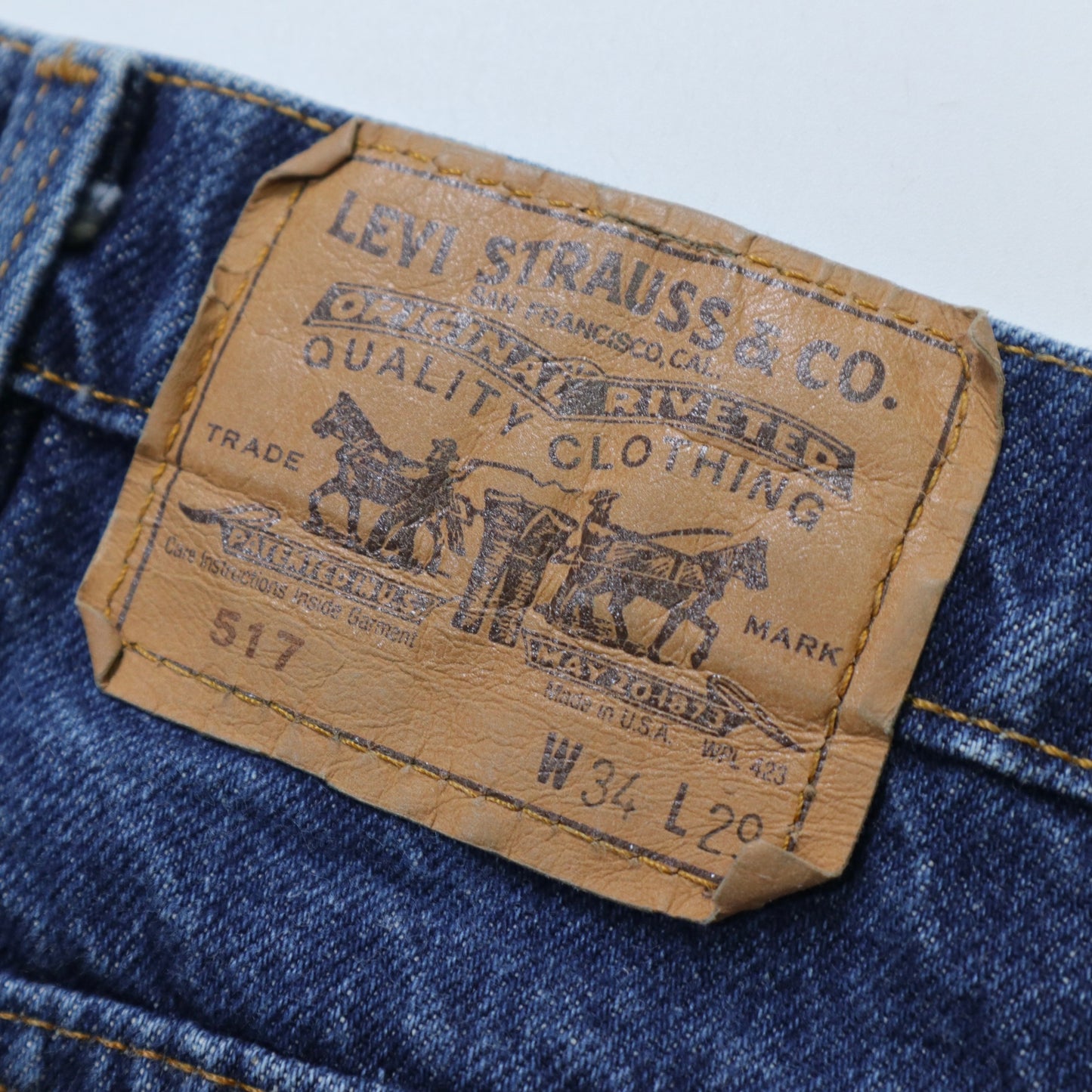 (32W)80-90s Levi's 517 American-made denim bootcut jeans