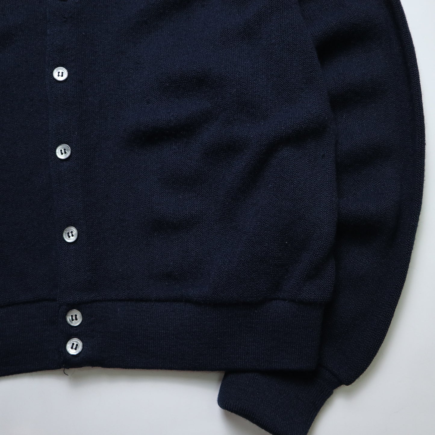 1980s Lacoste IZOD American-made blue and black cardigan sweater