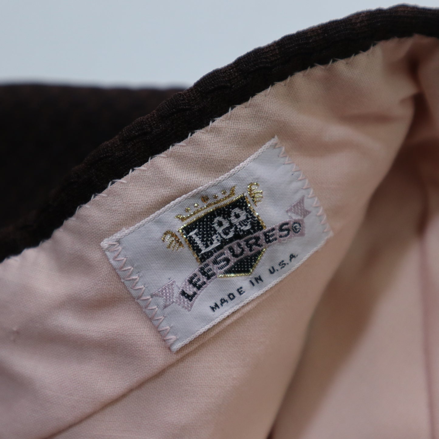 （31W) 70s LEE 美國製 深咖啡色立體織紋喇叭褲 Talon拉鍊