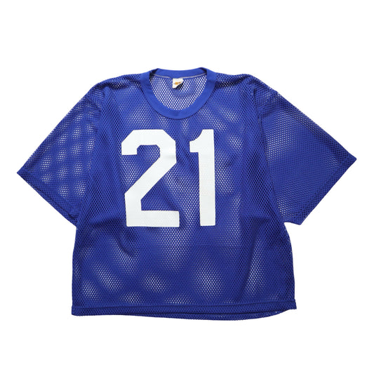 70-80s Russell 美國製 寶藍色美式足球網洞衣