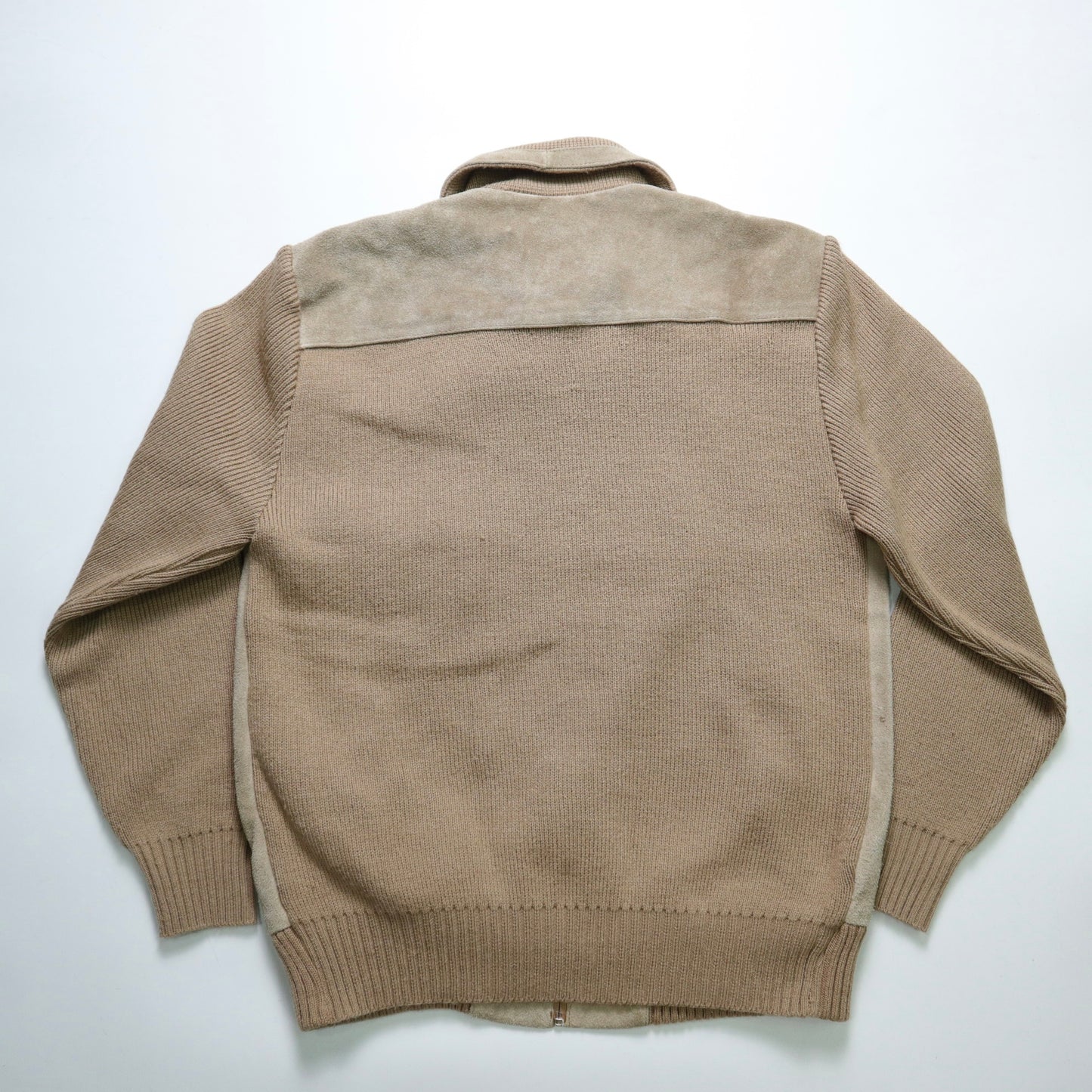 1980s khaki diamond suede jacket with different materials