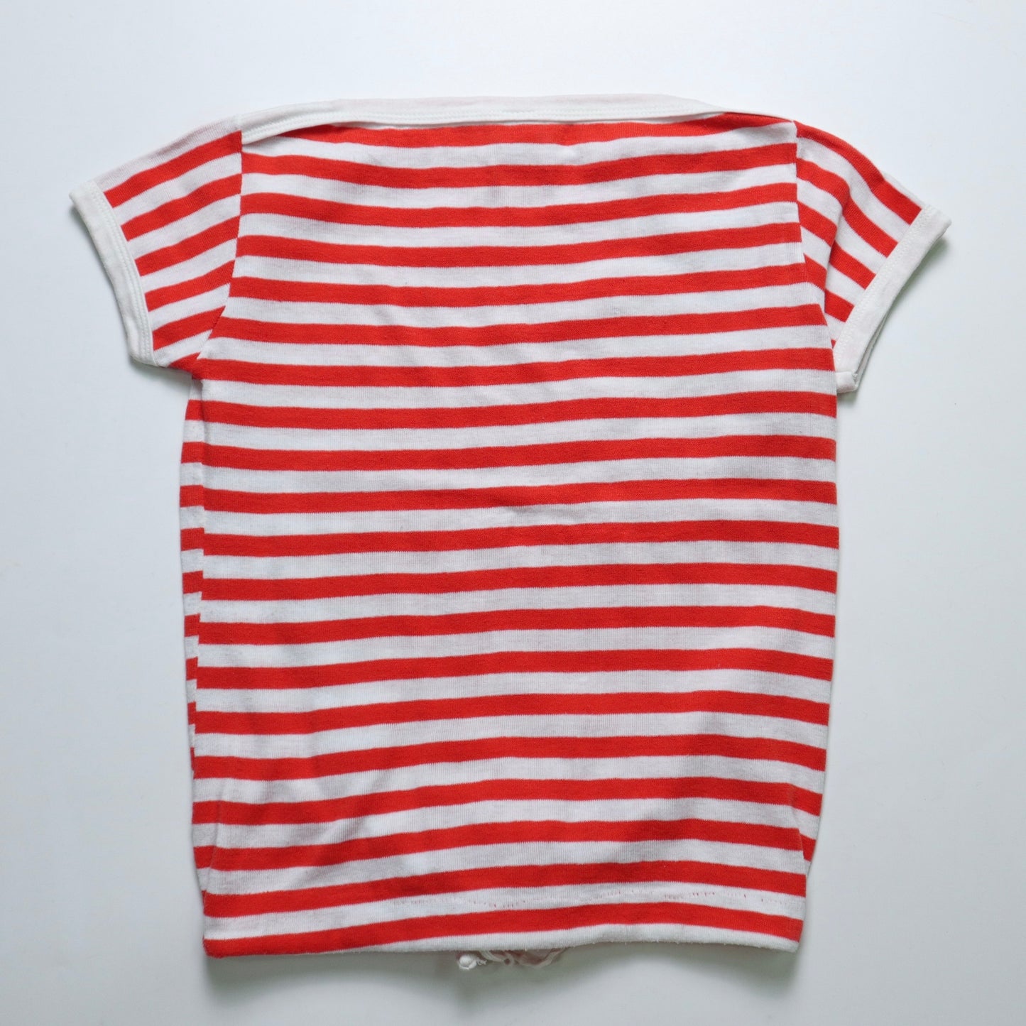 1980s boat collar striped top American striped tee