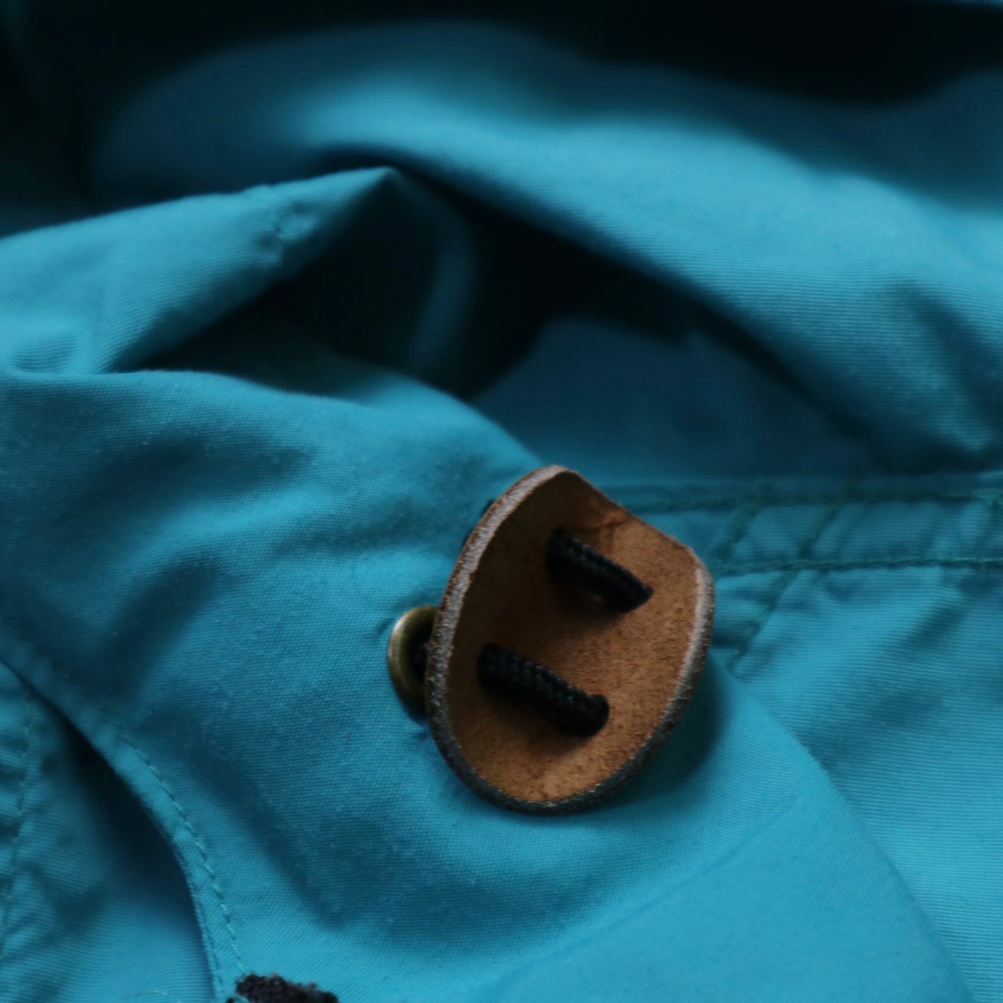 80s LLBean USA made aqua nylon pullover windproof blouse