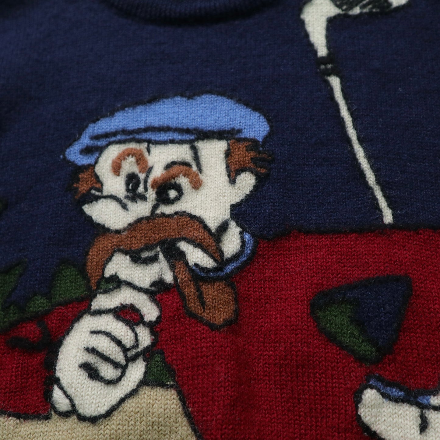 90s 高爾夫球男子立體織紋毛衣