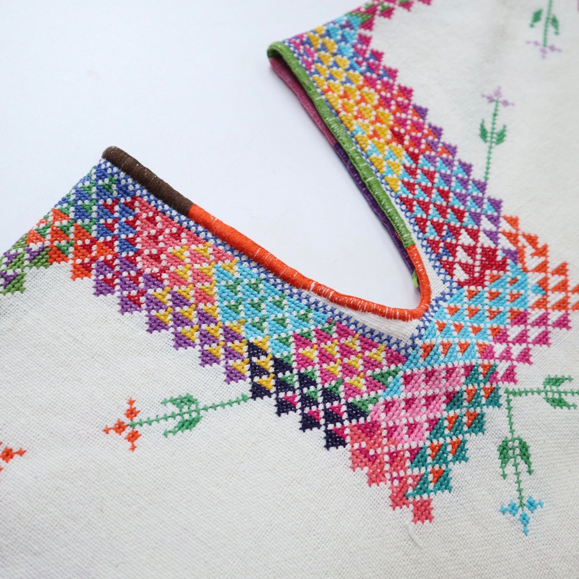 60 - 70s 瓜地馬拉手工刺繡棉質套頭上衣 - 富士鳥古著