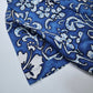 60-70s Barkcloth 夏威夷製 Haleaka Fashions 藍底印花夏威夷襯衫 - 富士鳥古著