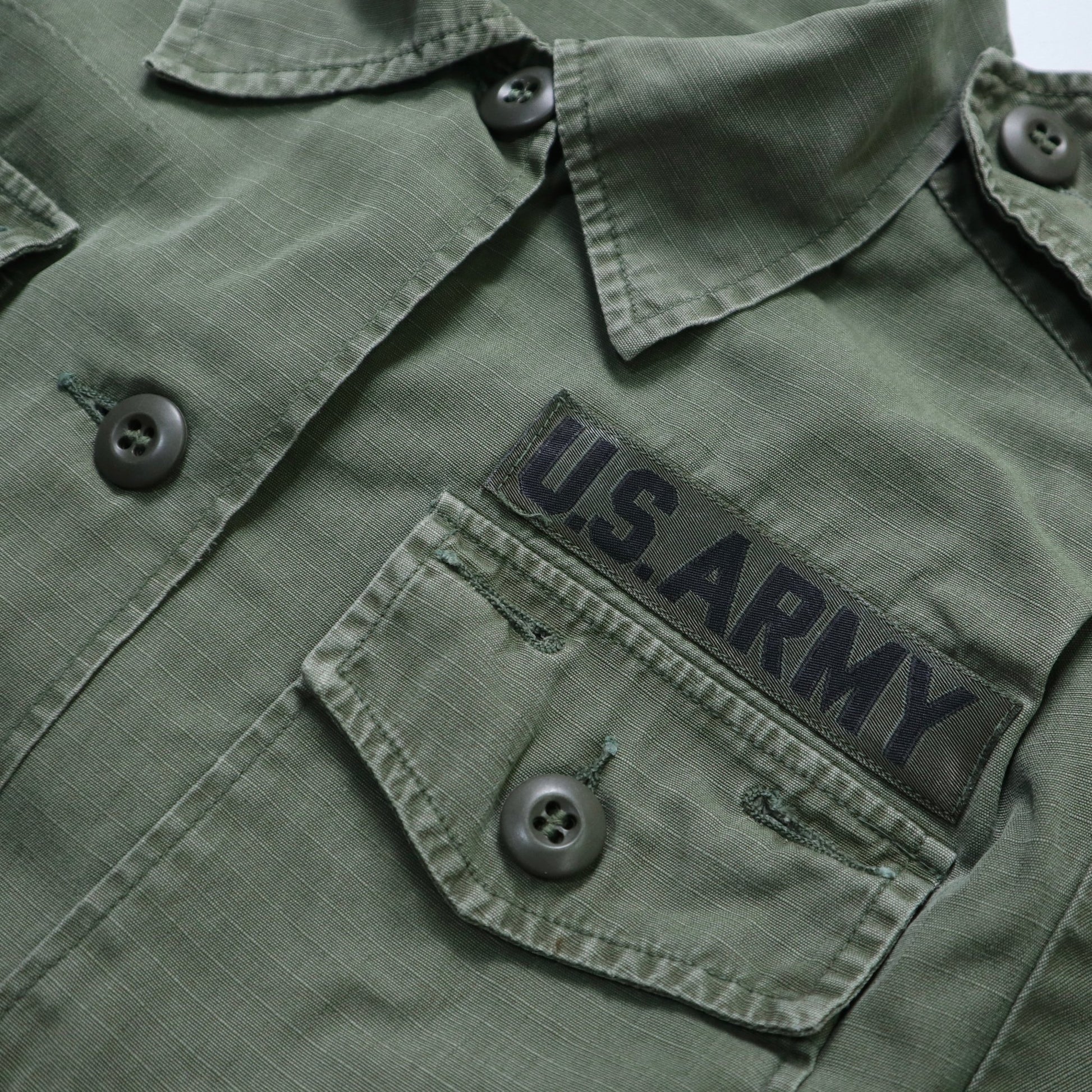 60 - 70s US ARMY 美軍公發 越戰女生軍用襯衫 抗撕裂布料 - 富士鳥古著