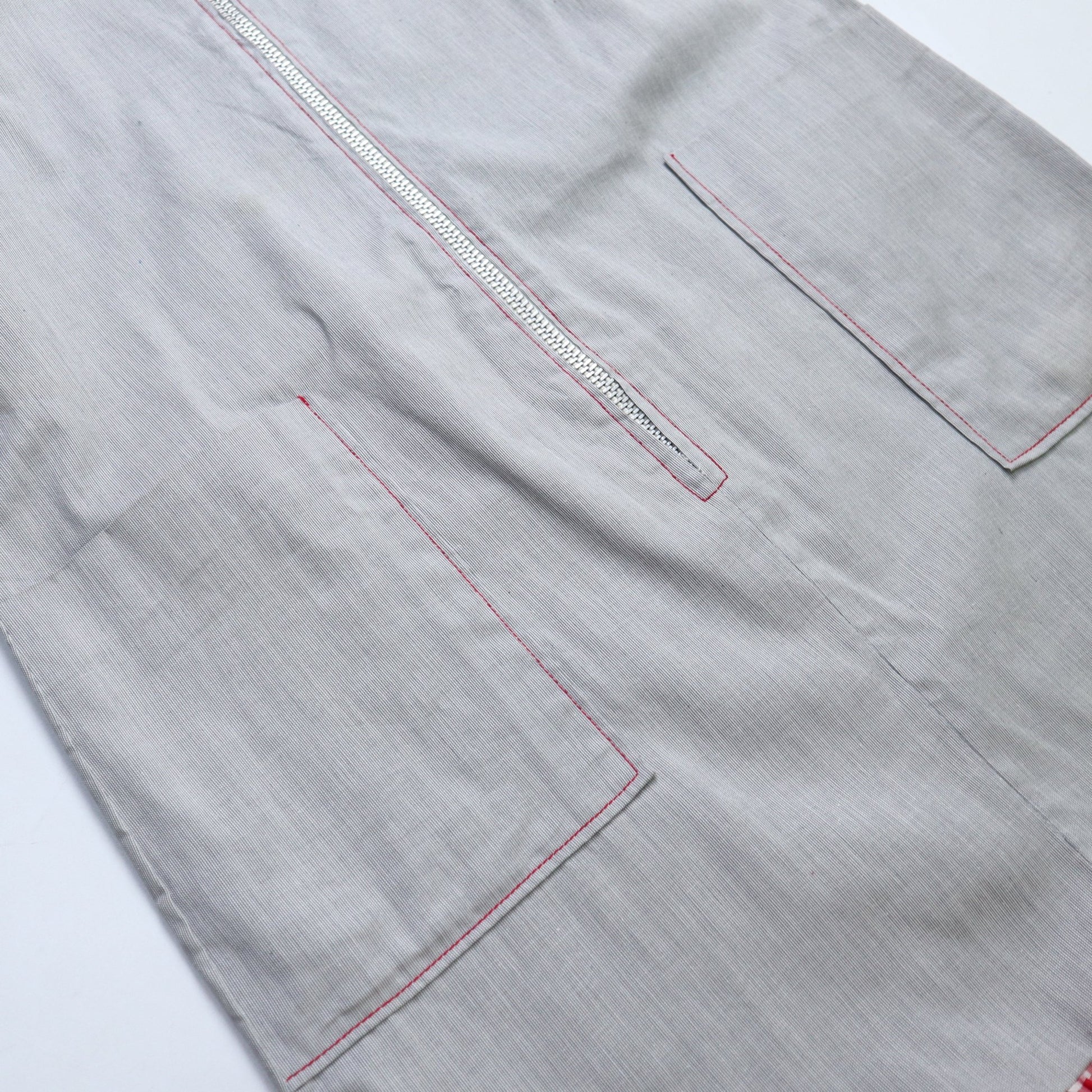 60s Boutique New York 格紋滾邊拉鍊式背心裙 - 富士鳥古著