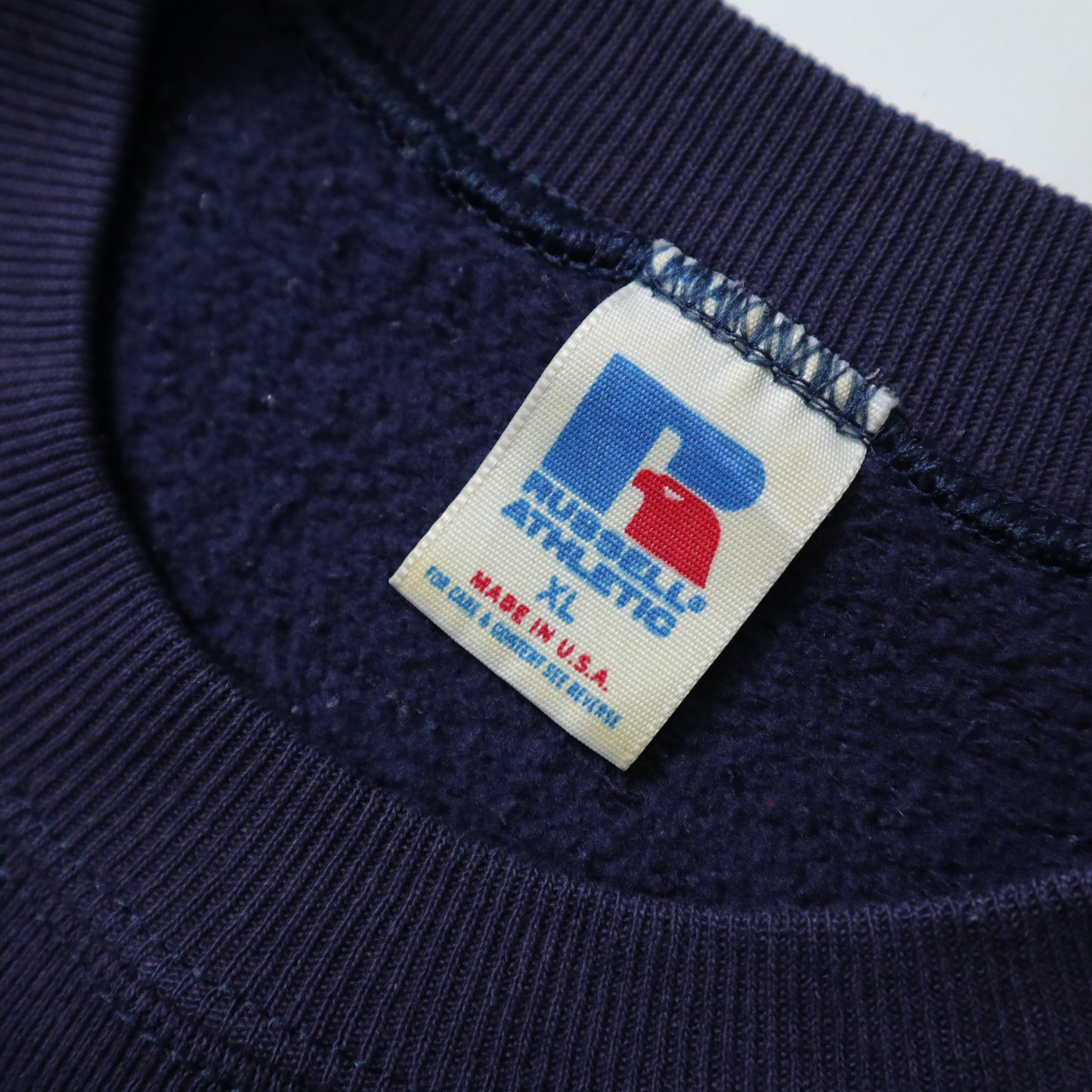 80年代 RUSSELL アメリカ製 青紫無地スウェットシャツ