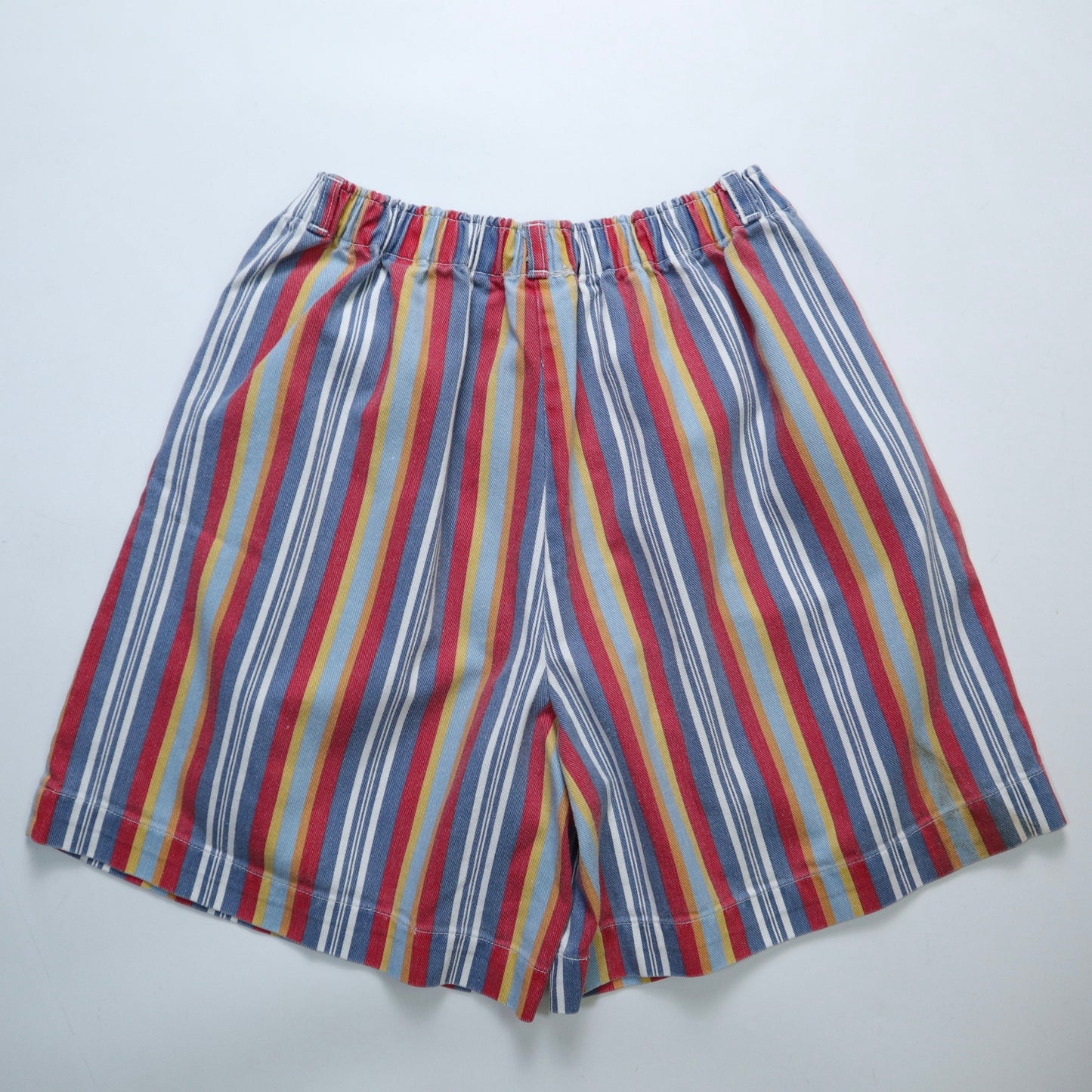 80s American-made colorful striped twill cotton shorts Talon42 zipper