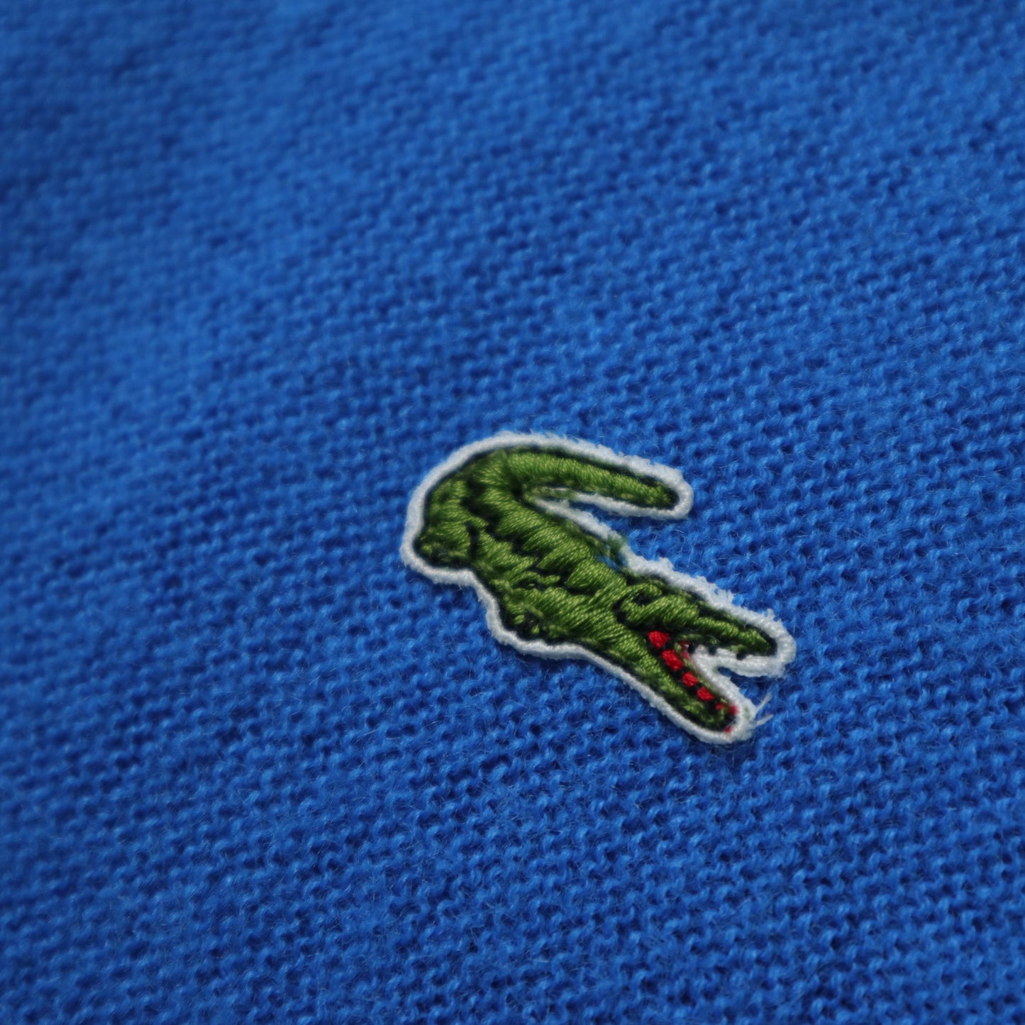 1980s Lacoste IZOD 美國製 寶藍色V領針織衫