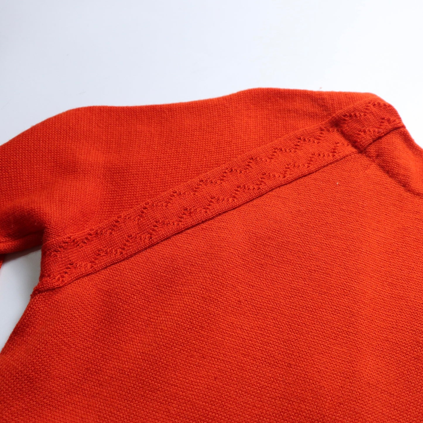 1960s Varsity Cardigan 橘色校園羊毛針織外套