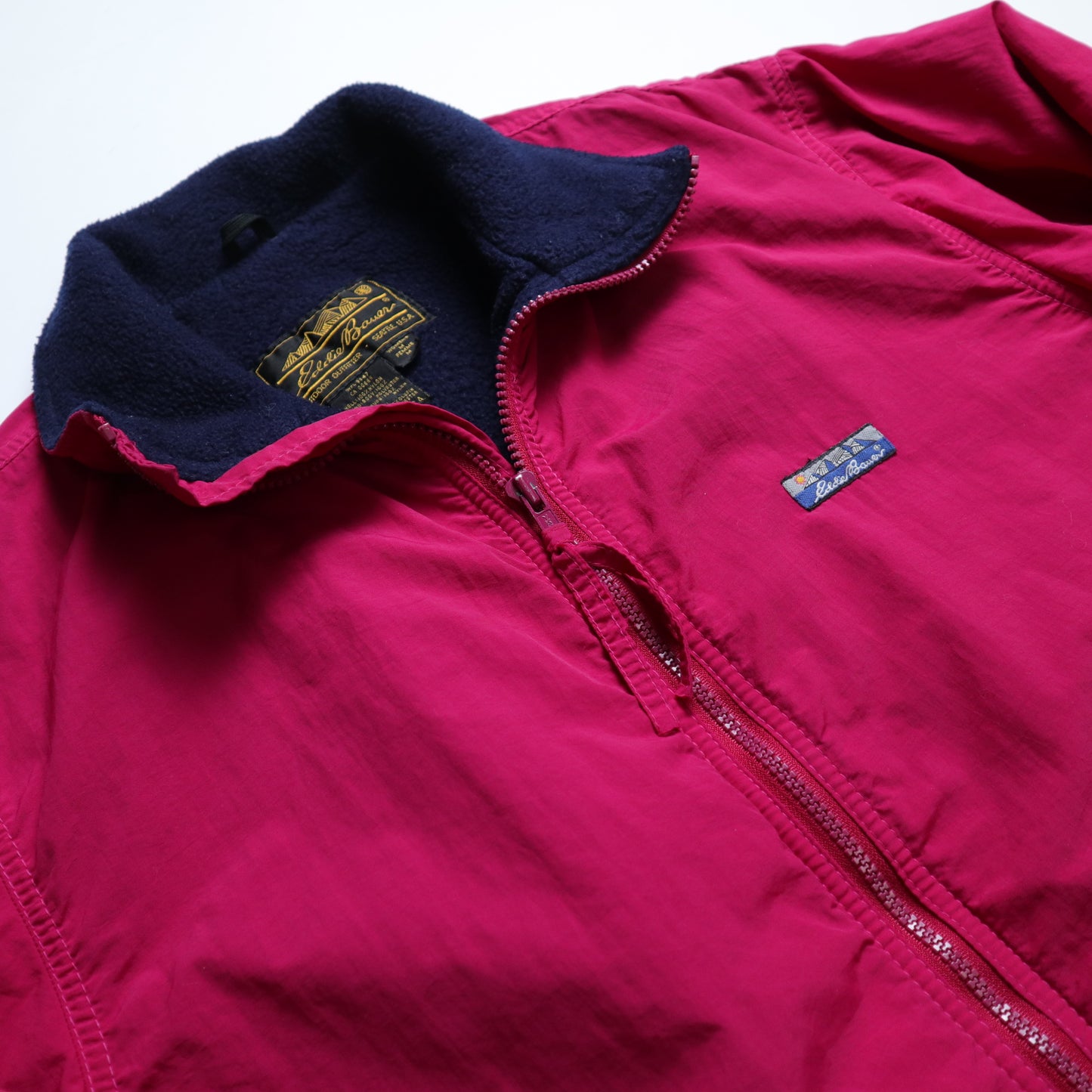 90s EDDIE BAUER American-made peach pink windproof warm jacket