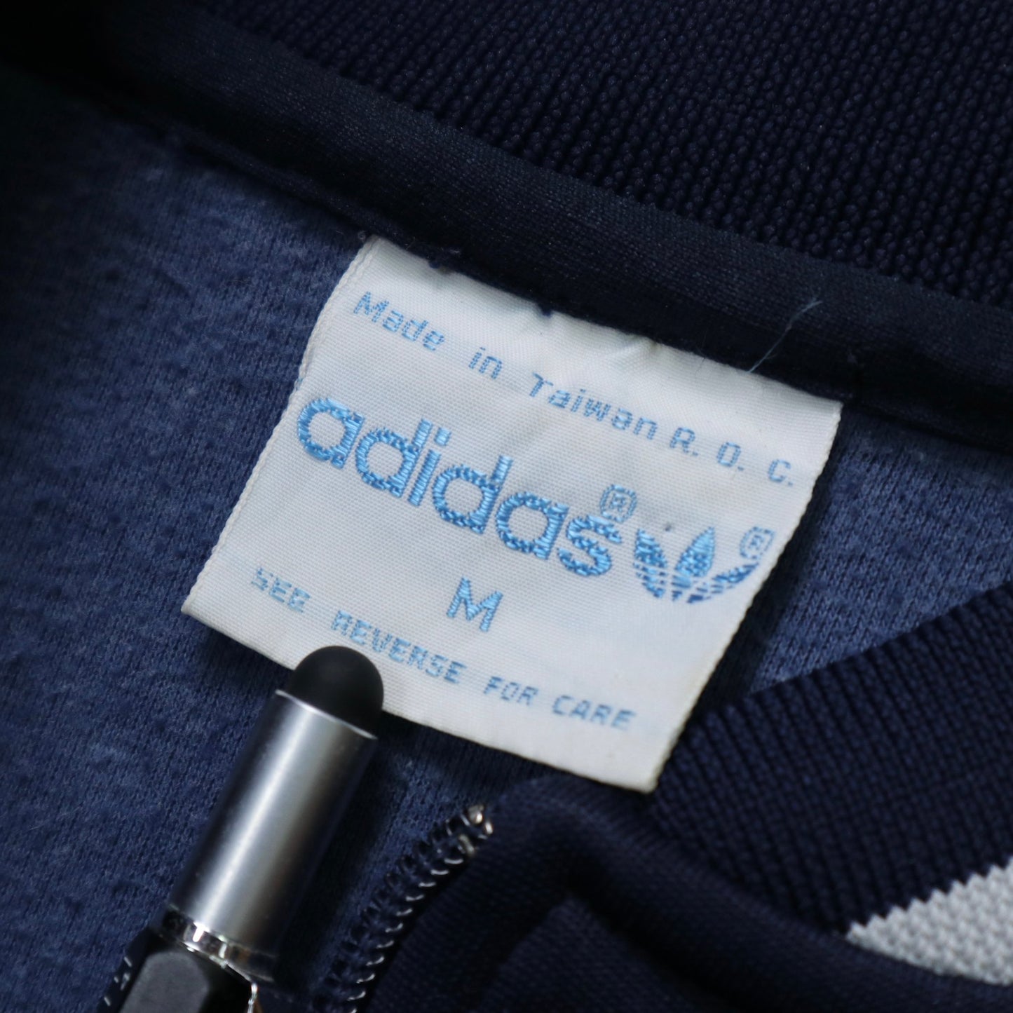 70 - 80s Adidas 台灣製 藍灰拼色運動外套 - 富士鳥古著