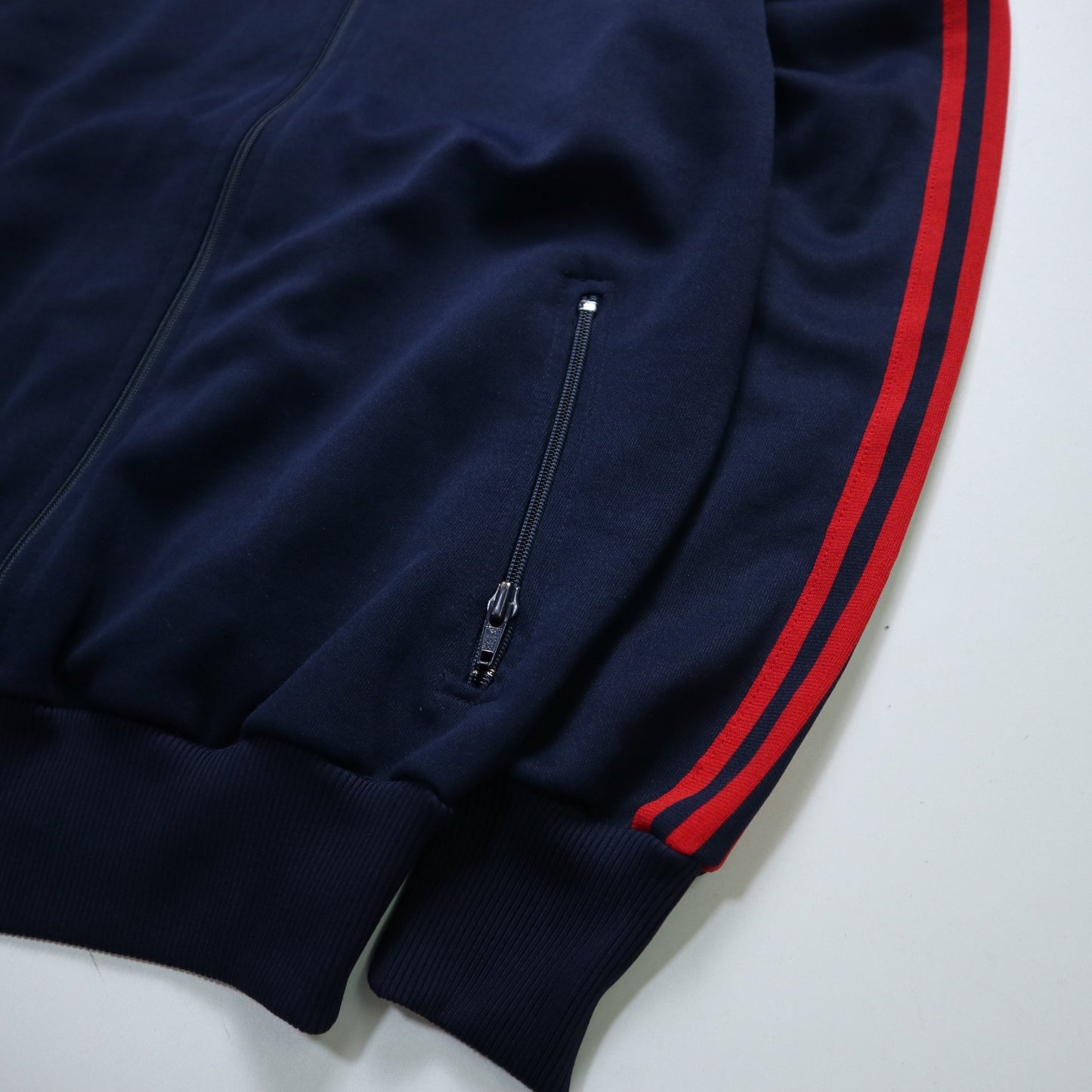70 - 80s Adidas 台灣製 藍紅拼色滾邊運動外套 - 富士鳥古著